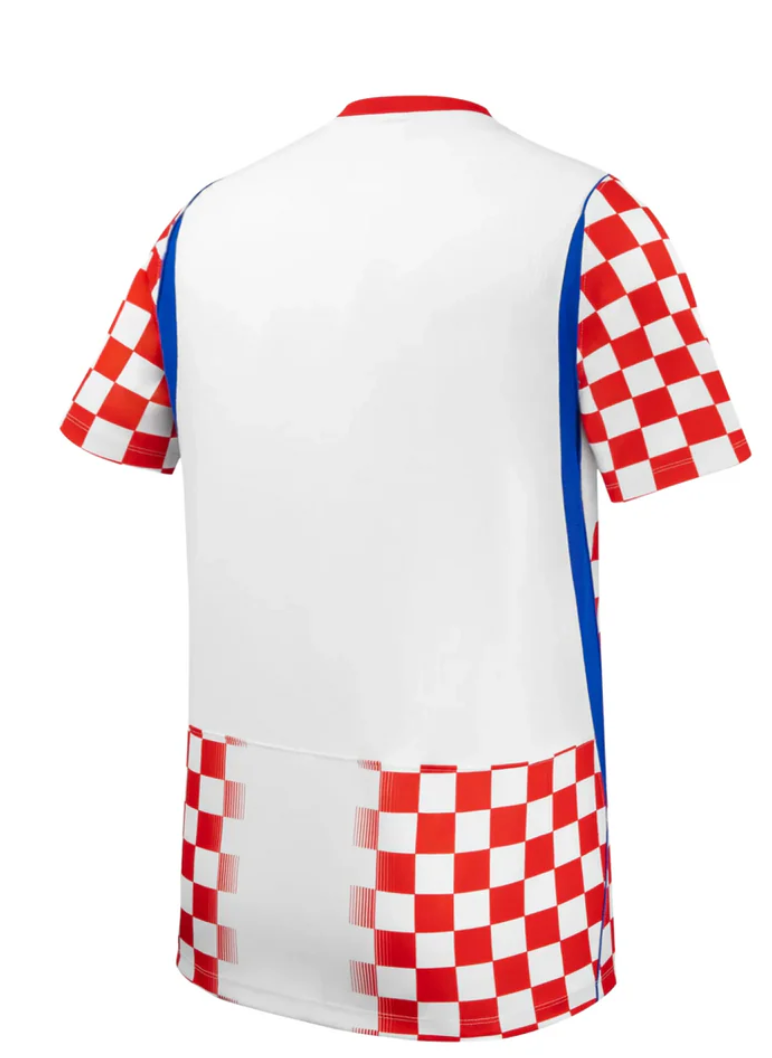 Croatia Home Jersey White Red Checkerboard back
