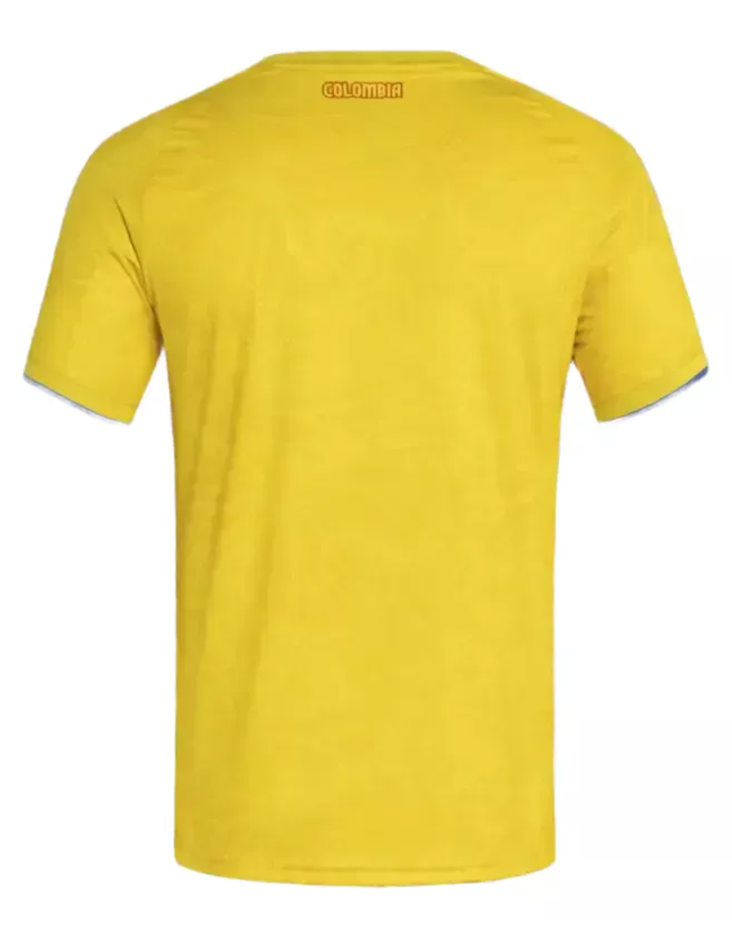 Colombia Authentic Home Jersey Back — Adidas yellow sublimated football jersey