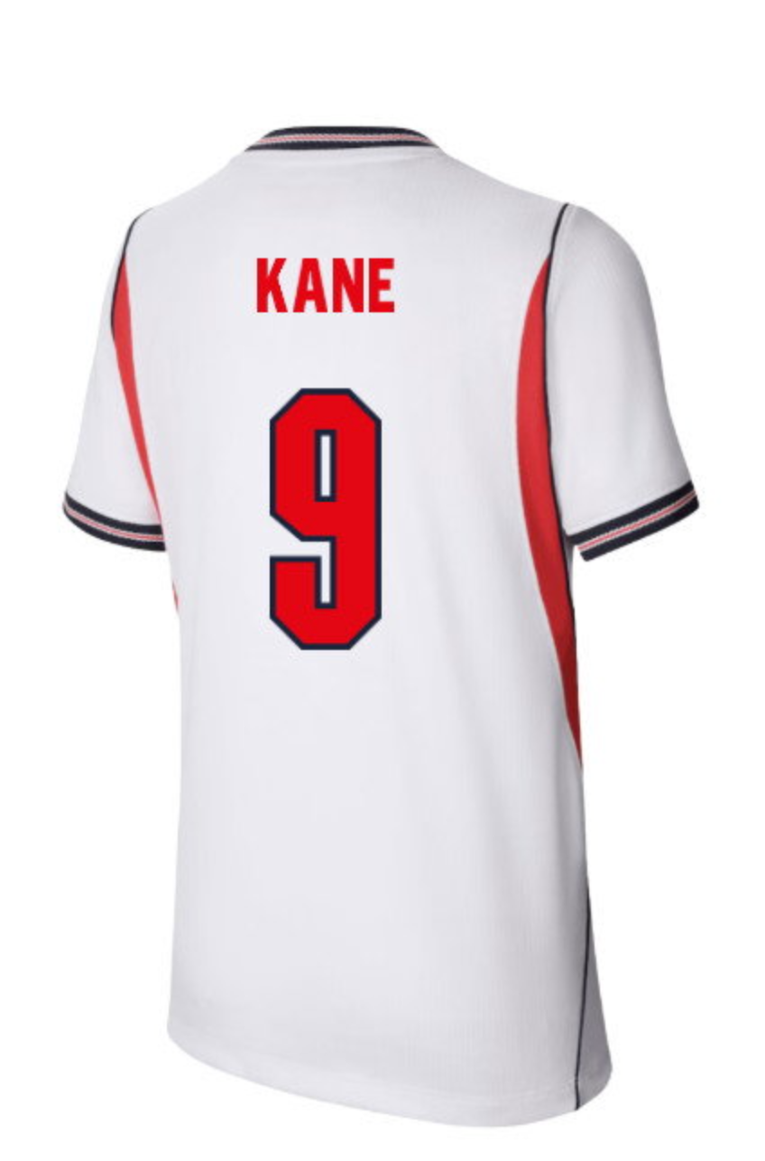 England Kane White Kids Jersey back