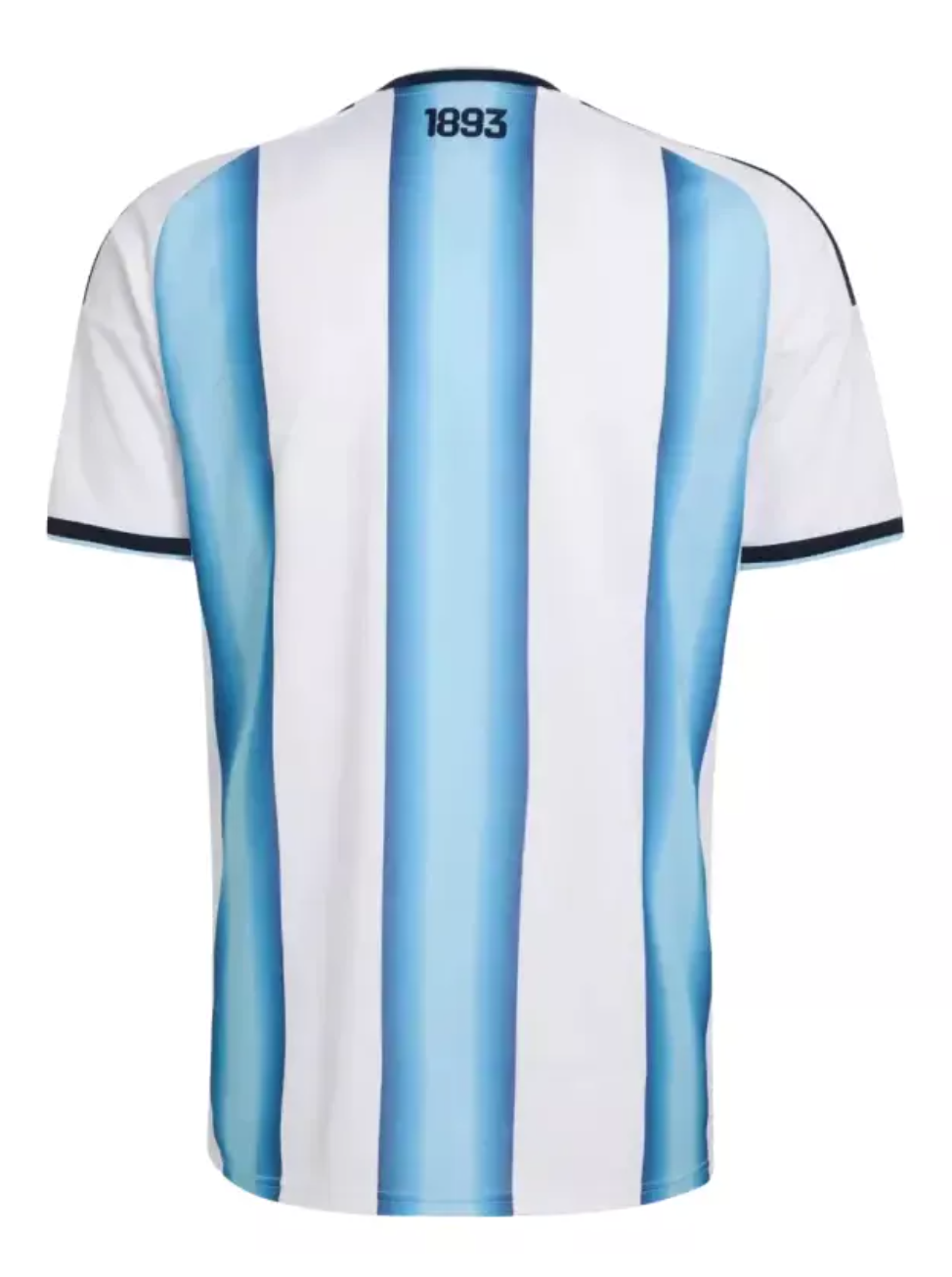 Argentina Home Jersey Back — Adidas authentic white and sky blue sublimated football jersey