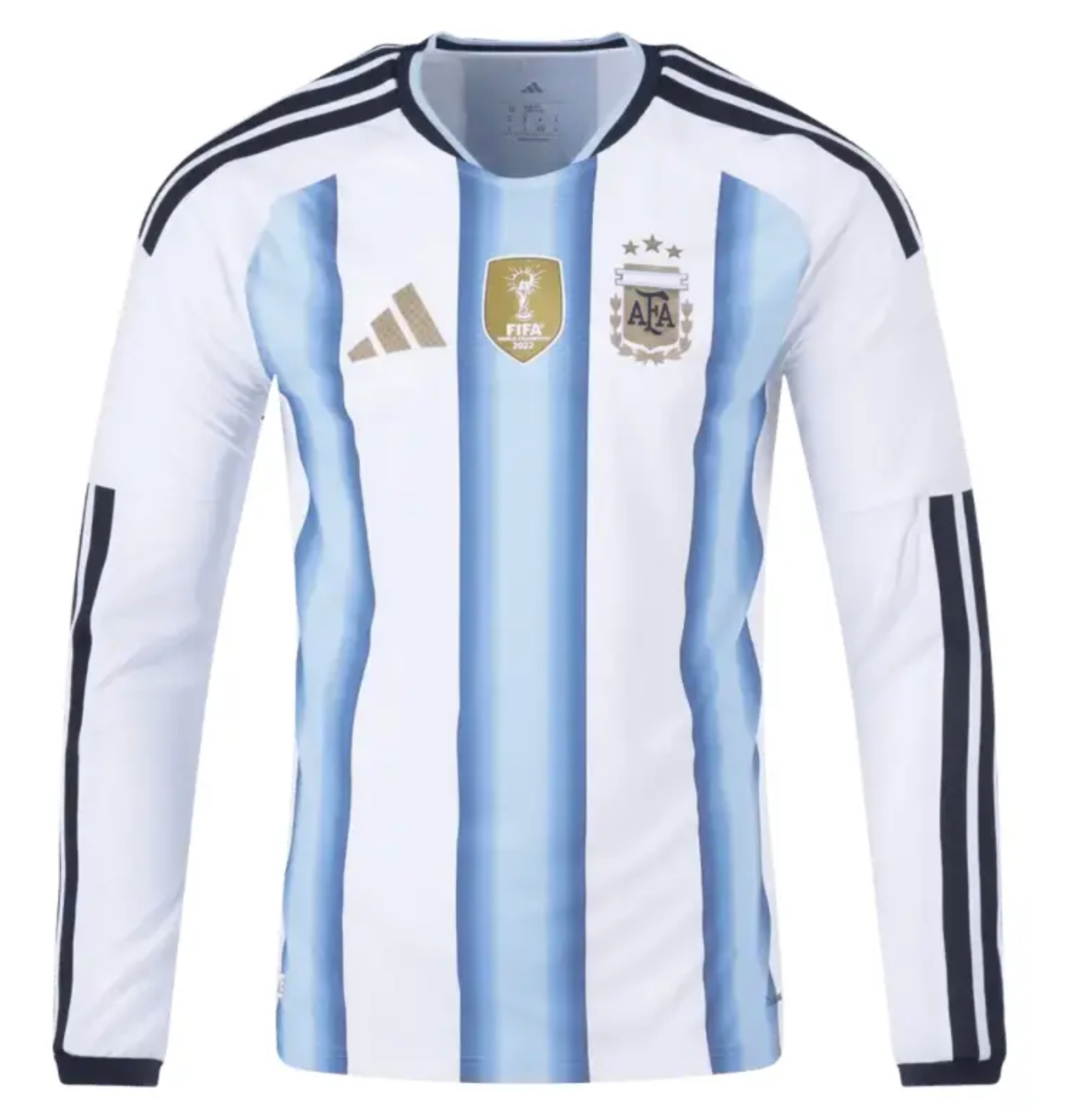 Argentina Home Goalkeeper Jersey Front — Adidas authentic long sleeve sublimated goalkeeper jersey