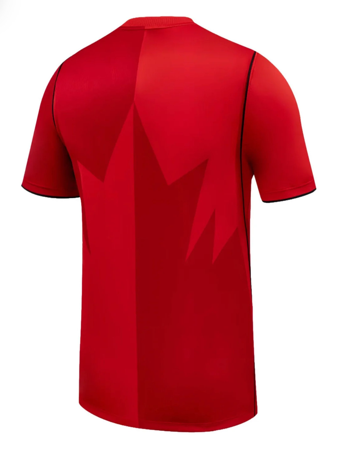 Canada Red Home Jersey Back — Nike authentic red heat press supporter jersey FIFA World Cup 2026
