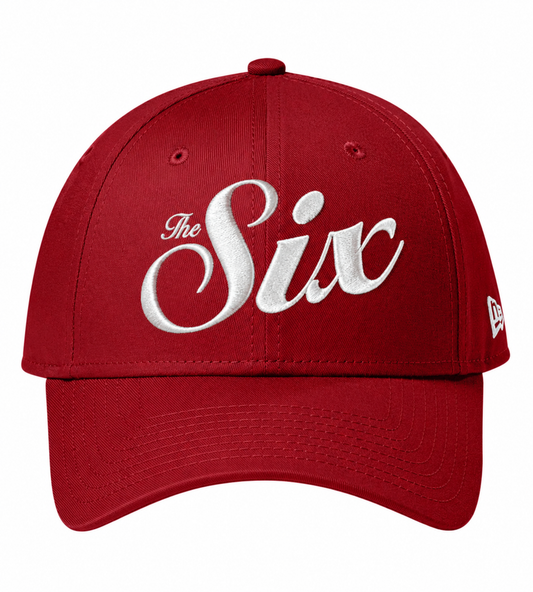 New Era Toronto The Six 9FORTY Adjustable Cap in Scarlet side view — FIFA World Cup 2026 Toronto Merch
