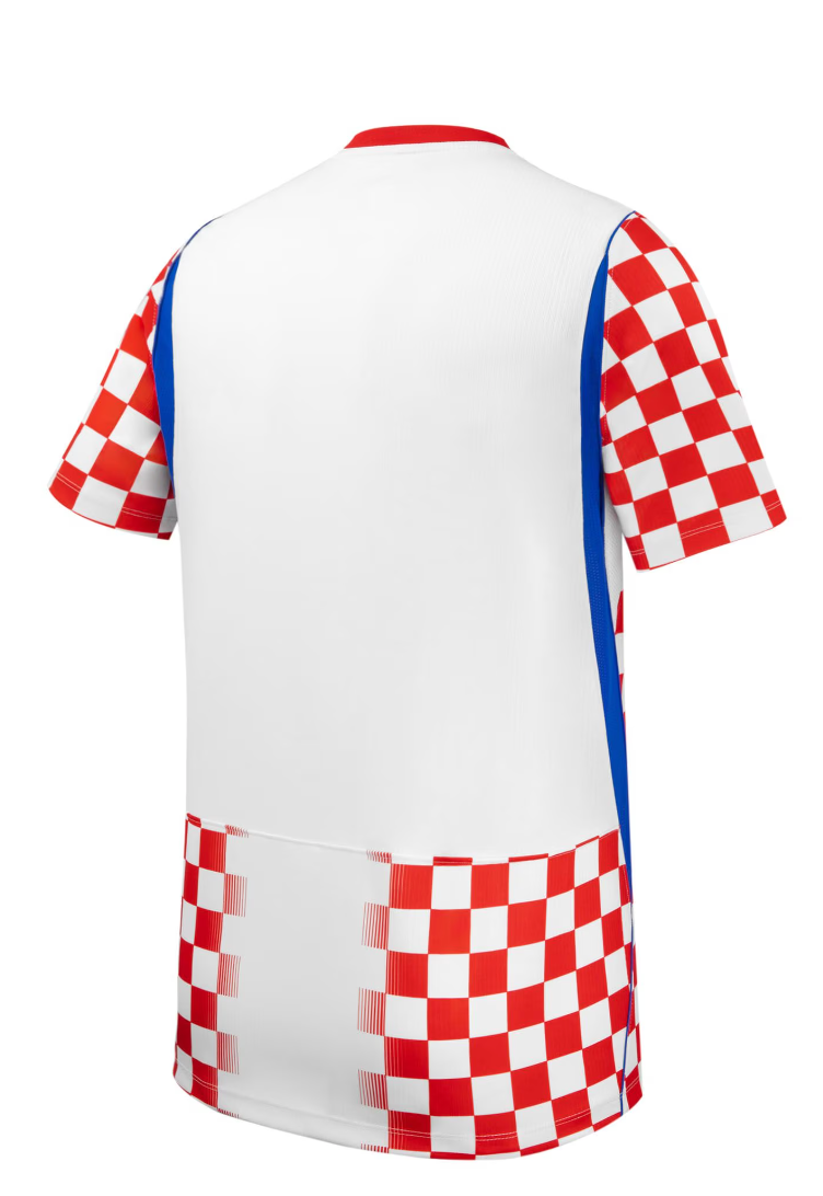 Croatia Home Jersey back - red white checkerboard Nike HNS kit