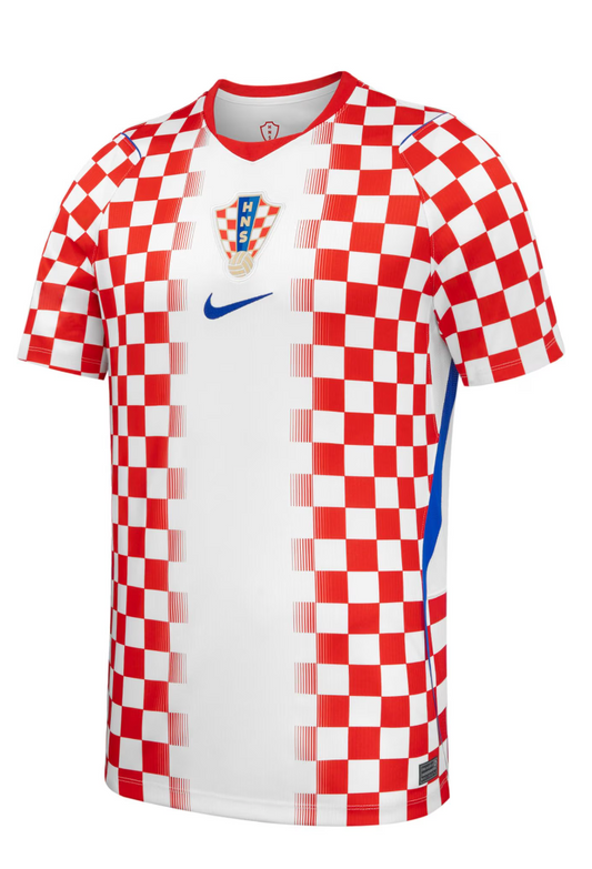 Croatia Home Jersey front - red white checkerboard Nike HNS kit