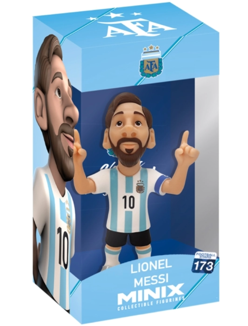 Lionel Messi FIFA World Cup collectible figure front - Argentina kit