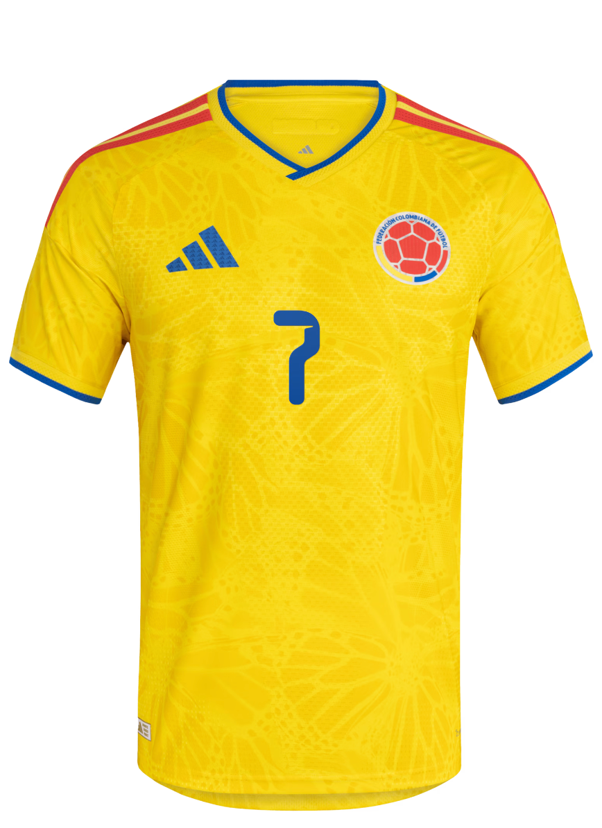 Colombia Ruiz Yellow Authentic Jersey front