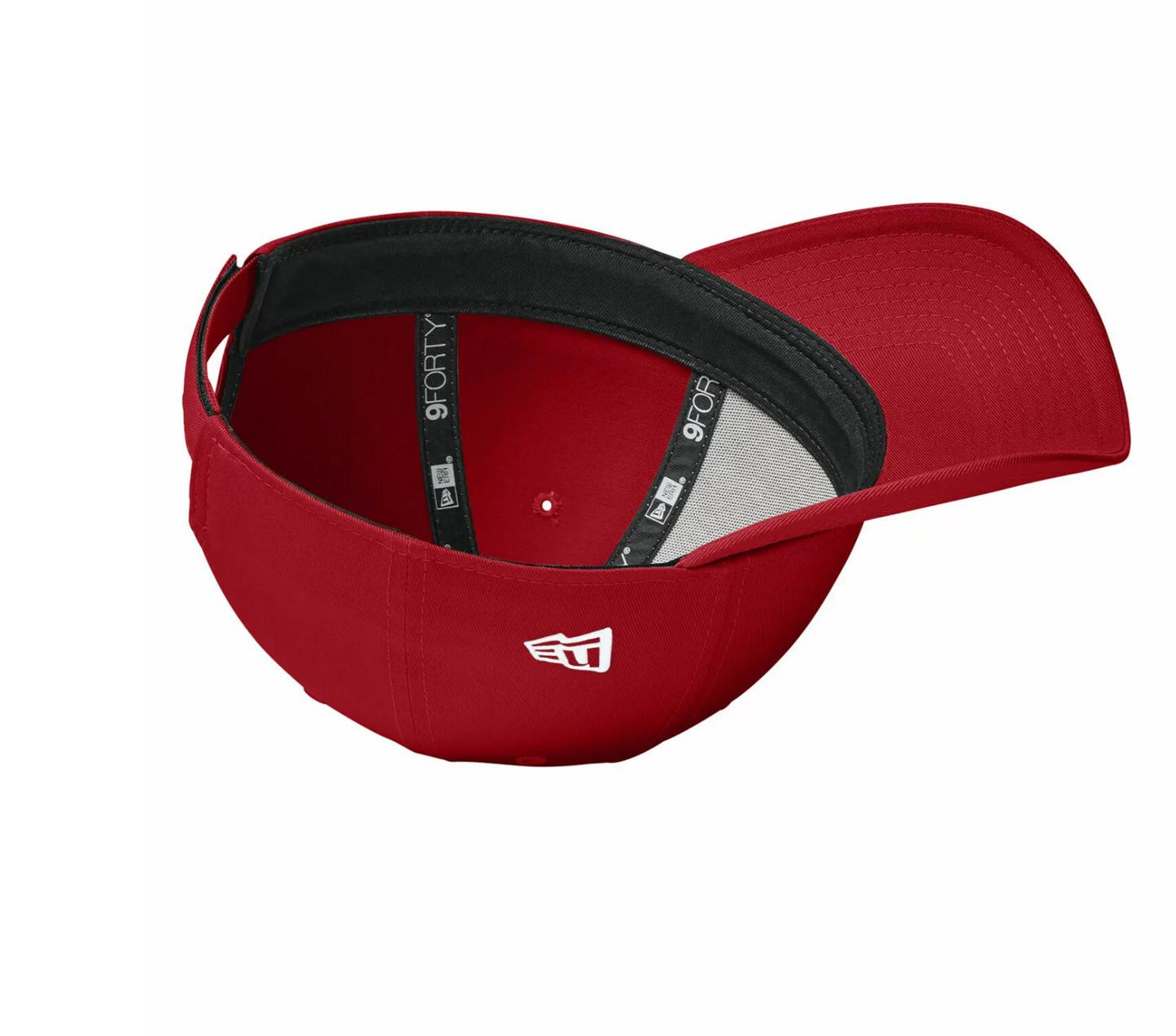 New Era Toronto The Six 9FORTY Adjustable Cap in Scarlet front view — FIFA World Cup 2026 Toronto Merch