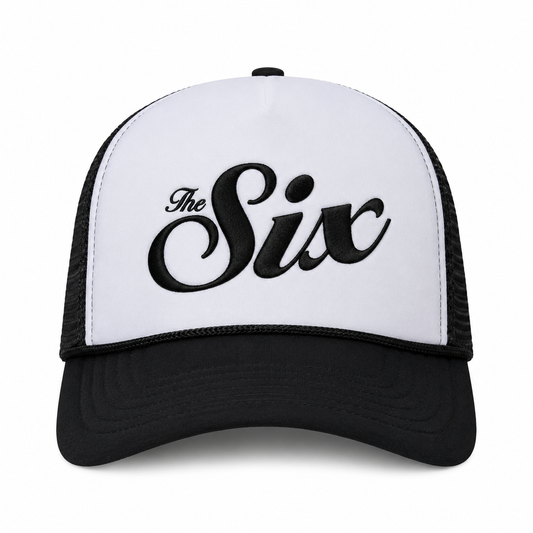 Toronto The Six Trucker Hat - Black/White colorway