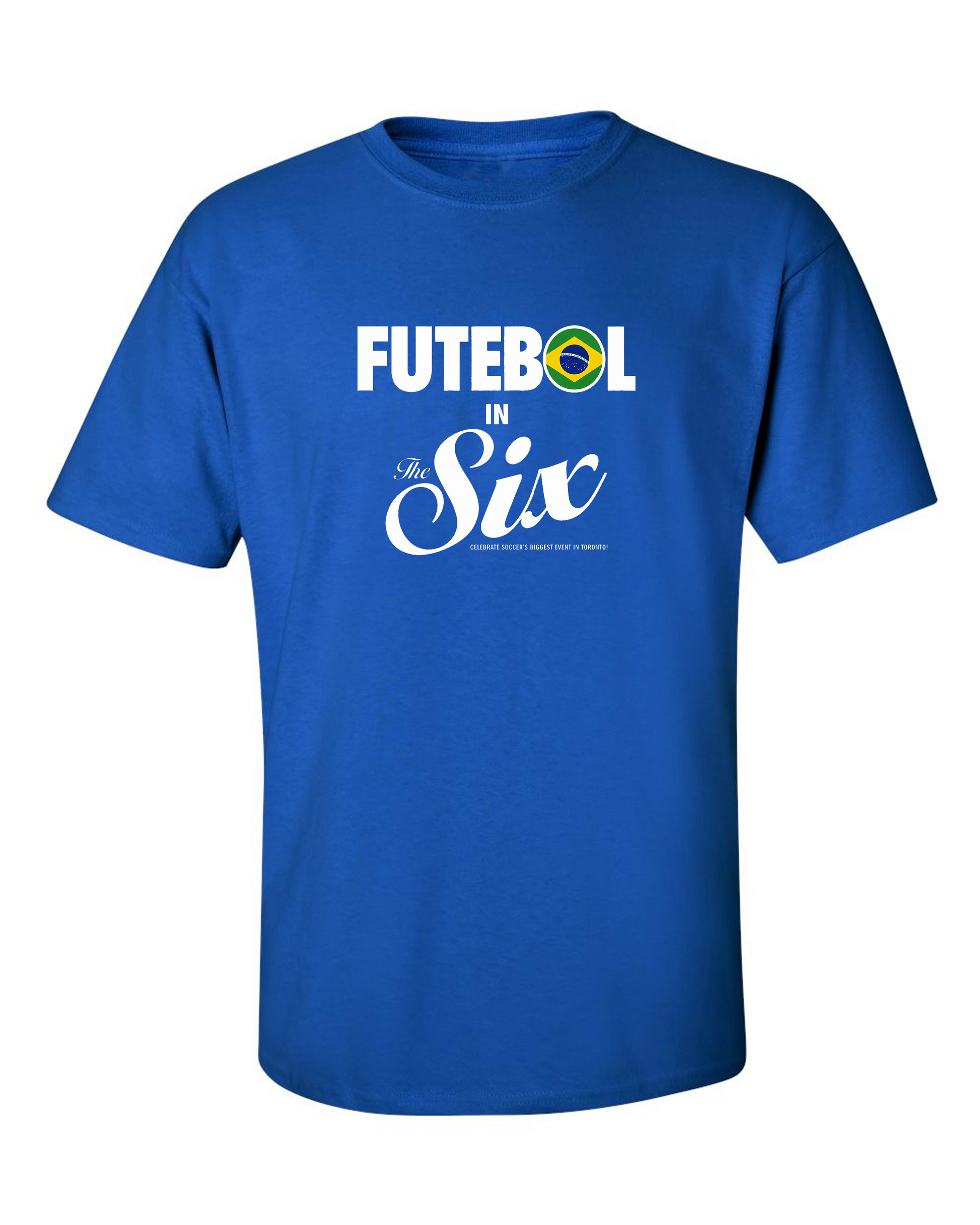 Futebol in The Six — Brazil Football Flags Tee | Toronto 2026 Souvenir
